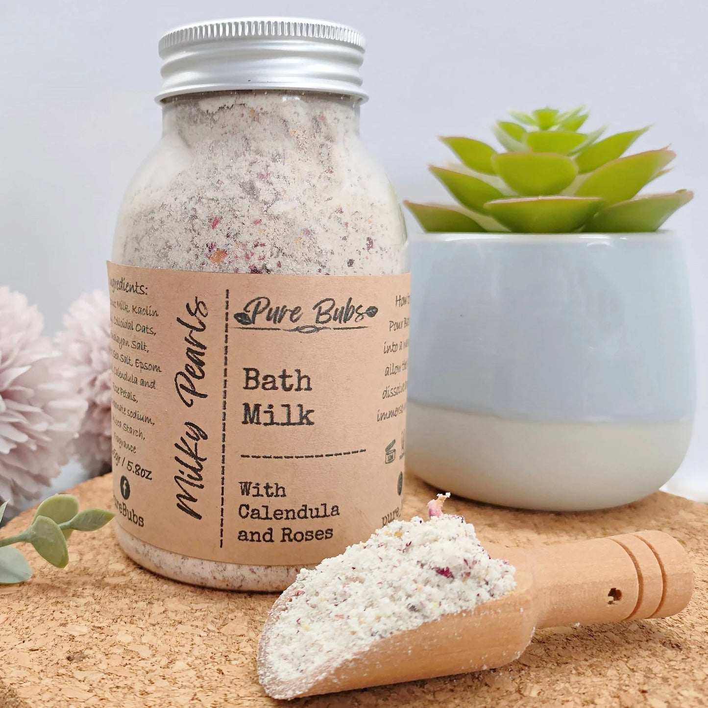 Oatmeal and Coconut Milk Bath Salts, Relaxing Foot Soak, Organic Skin Care, Soaking Salts