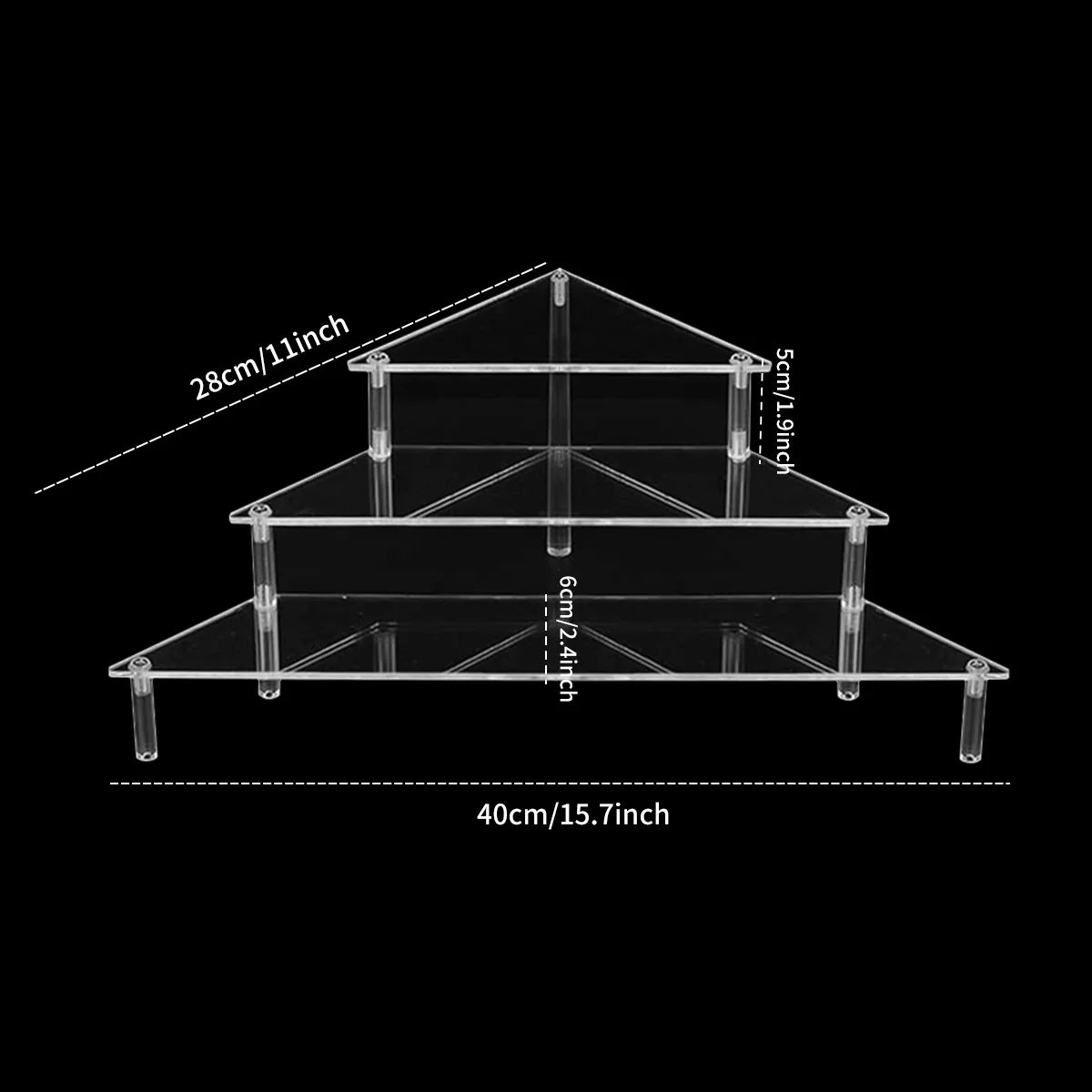 Clear Acrylic Display Stand for Anime Figures Cupcake Shelf Organizer Desserts Holder Jewels Display Risers Stand Perfume Stand