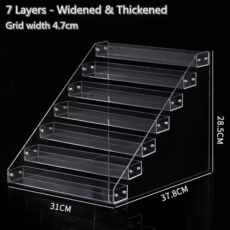 Transparent Acrylic Perfume Display Rack Multi-Layer Nail Polish Storage Rack Ladder Desktop Toy Display Rack Shop Display Tool