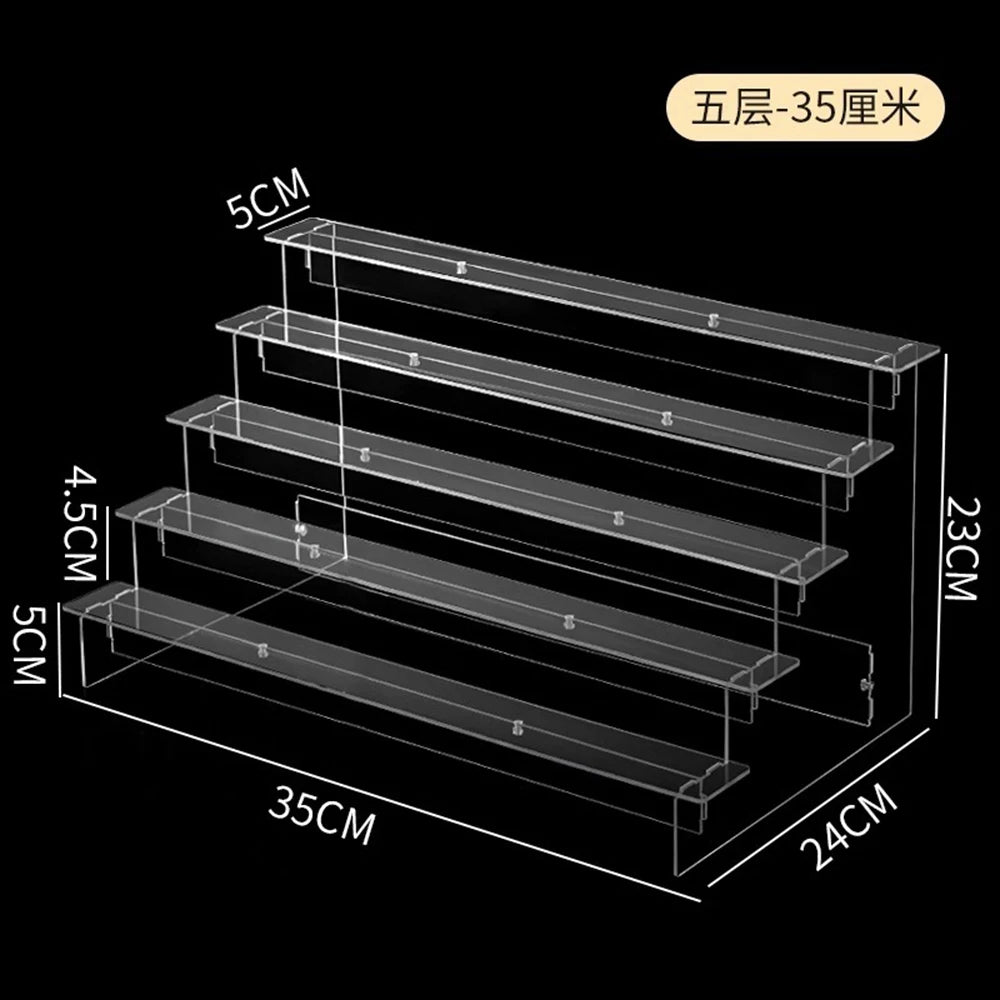 Clear Display Stand Figures Holder Blind Box Storage Perfume Cupcake Storage Shelf Organizer Jewellery Cosmetics Display Rack