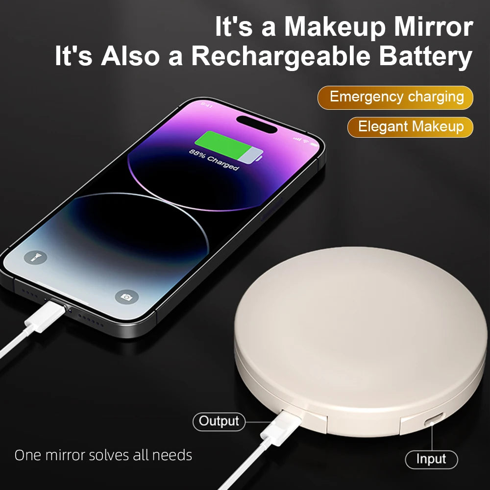 Foldable Portable Uv Sunscreen Test Mirror Mini Pocket Mirrors Suitable for Travel Beautiful Practical Makeup Mirrors