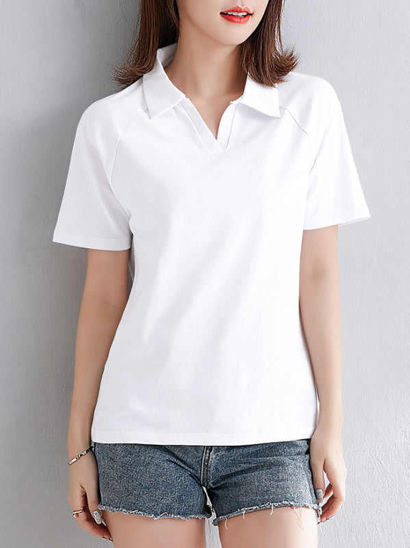 Toni Women's Cotton Short-Sleeved Polo Shirt Tops