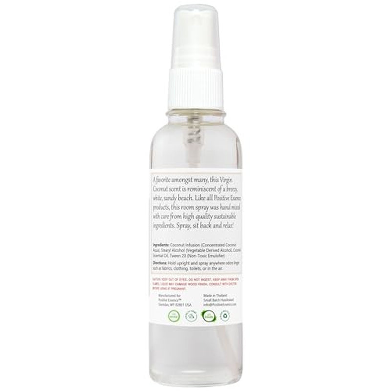POSITIVE ESSENCE Virgin Coconut Linen and Room Spray, Natural Aromatic Mist Made
