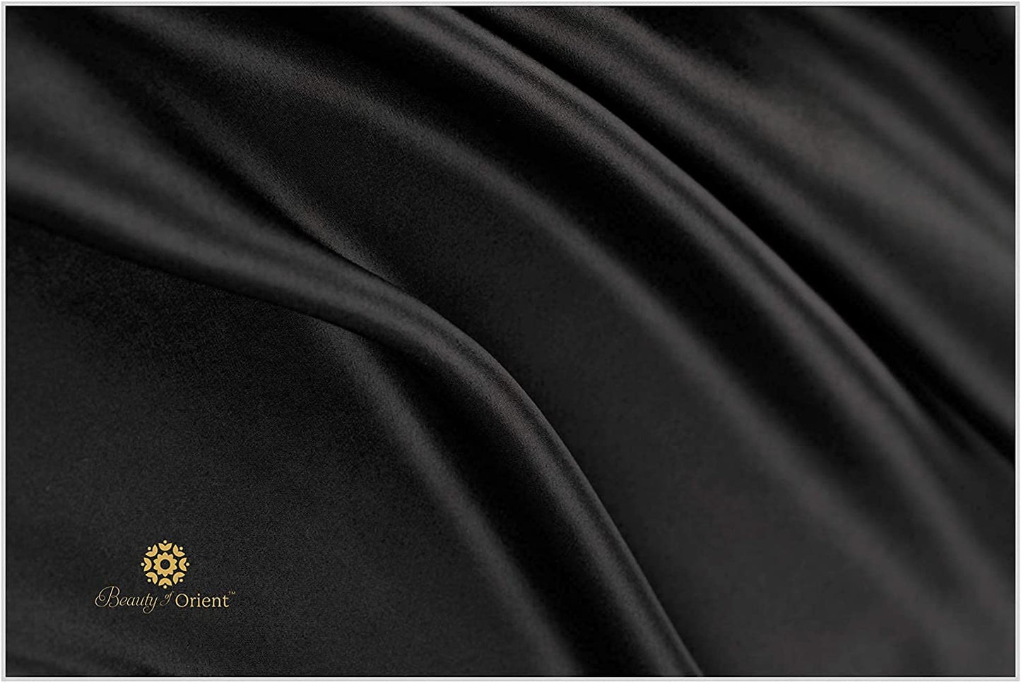 19 Momme Premium Mulberry Black Silk Pillowcase for Hair and Skin | Handcrafted Hypoallergenic & Anti-Acne 100% Silk Pillow Cases with Zipper | Queen - 20" X 30", Midnight