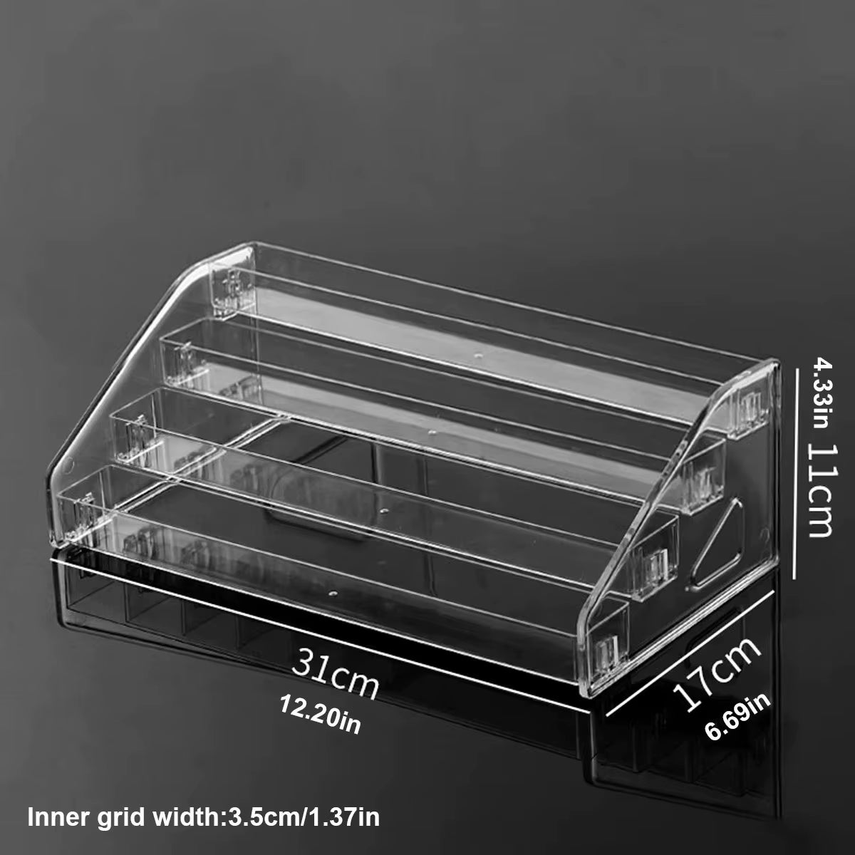 1Pc Acrylic Multilayer Ladder Transparent Perfume Display Shelf Cosmetics Store Display Shelf Is Suitable for Lipstick Organizer