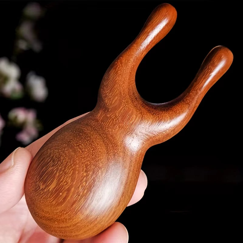 Wooden Gua Sha Facial Tools Head Massager Sandalwood Wood Massage Tool for Face Nose Eye Wood Massage Acupressur Tools