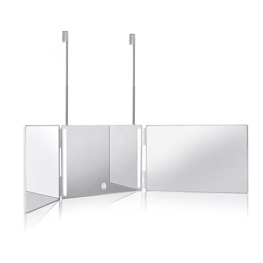 White Retractable Adjustable Hanging Three Mirrors Makeup Folding Three Mirrors Three Fold Mirror Spot Portable Cosmetic