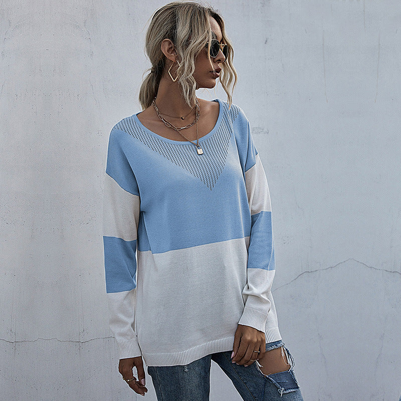Cecelia Women's Casual See-Through Mesh Knitted Sweater