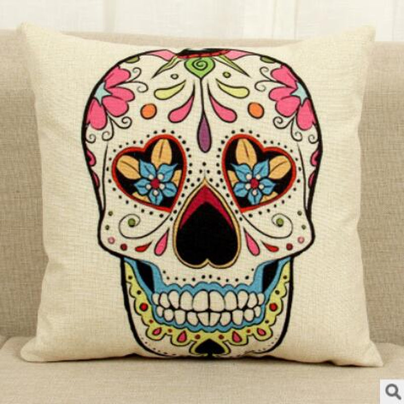 New Fabric Cushions, Skull Pattern