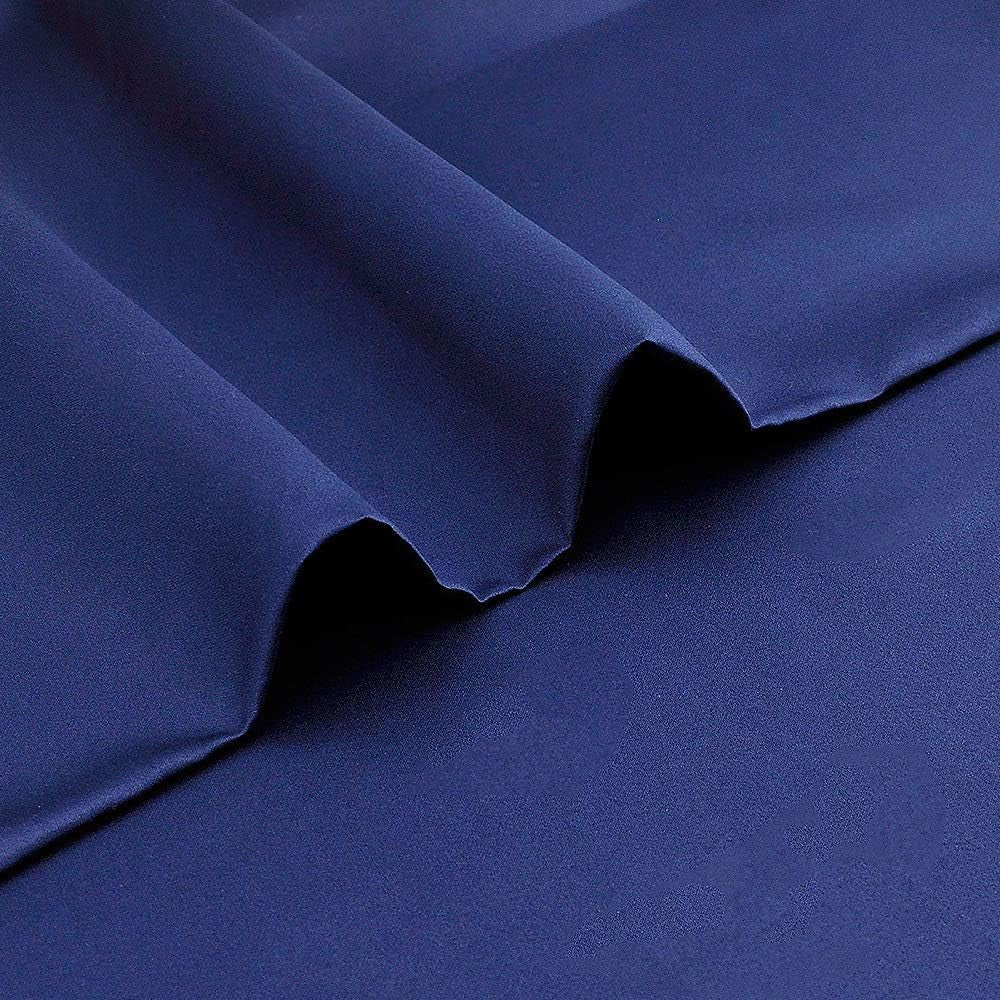 Silky Satin Pillow Cases Set of 2, Soft Satin Pillowcases for Hair and Skin, Satin Pillow Covers with Zipper Closure, Standard Size 20X26 Inches, Navy