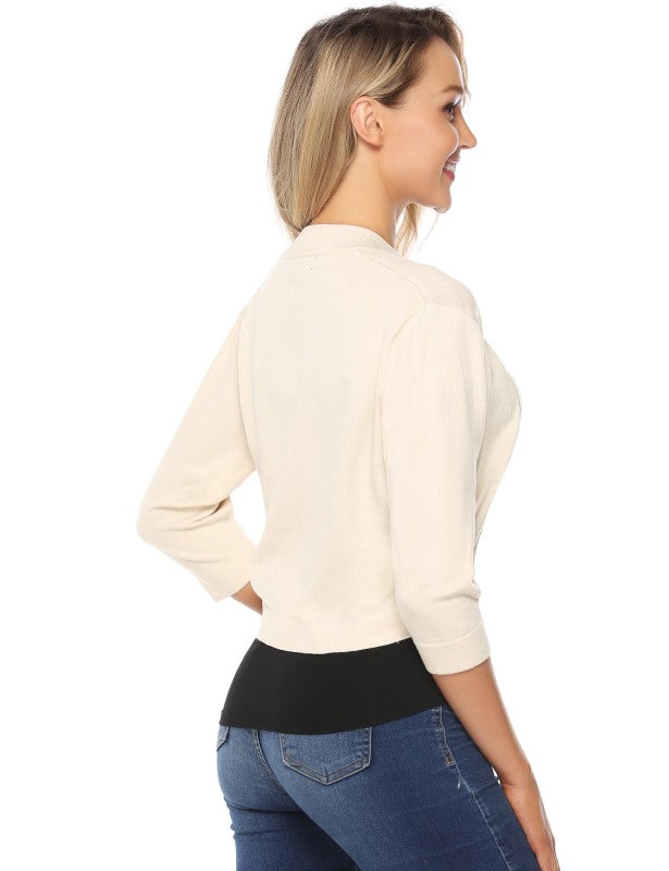 Sonya Women's 3/4 Sleeve Cropped Cardigan
