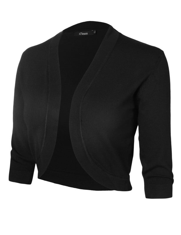 Sonya Women's 3/4 Sleeve Cropped Cardigan