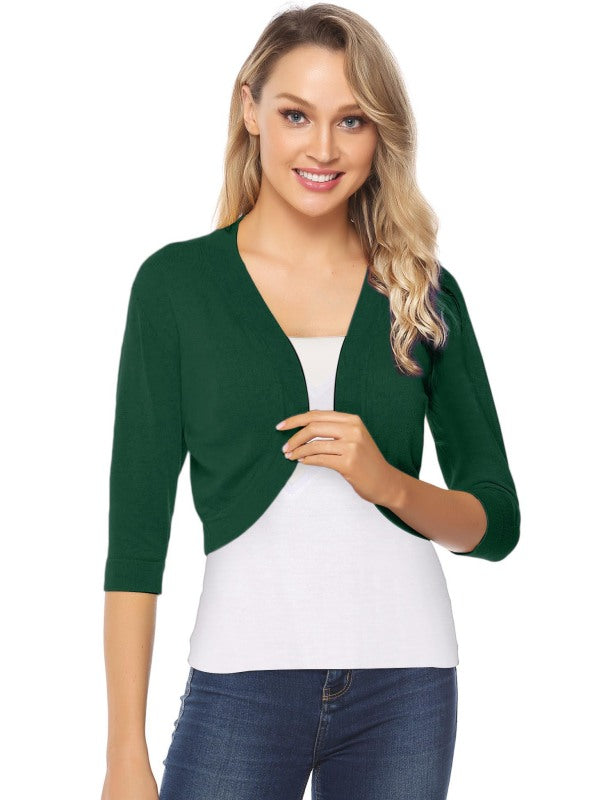 Sonya Women's 3/4 Sleeve Cropped Cardigan
