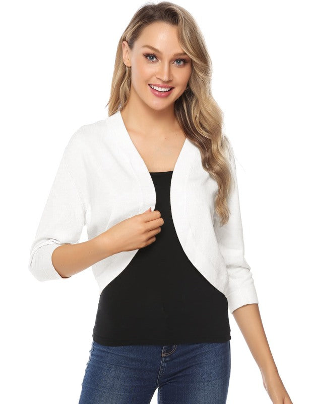 Sonya Women's 3/4 Sleeve Cropped Cardigan
