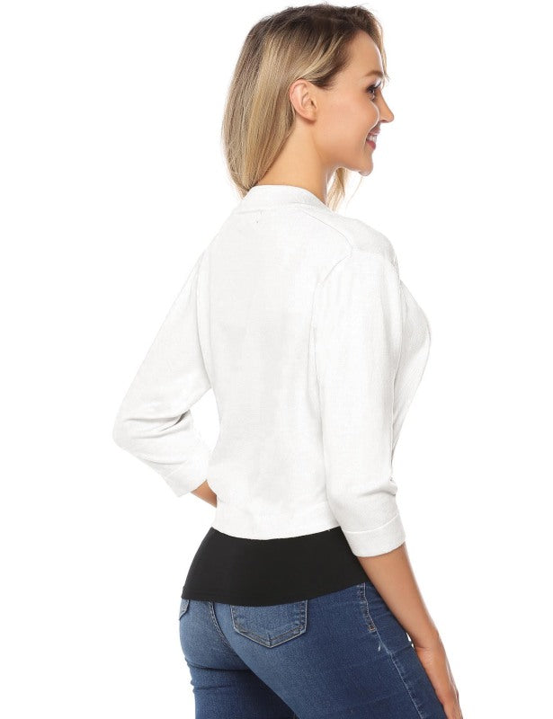 Sonya Women's 3/4 Sleeve Cropped Cardigan