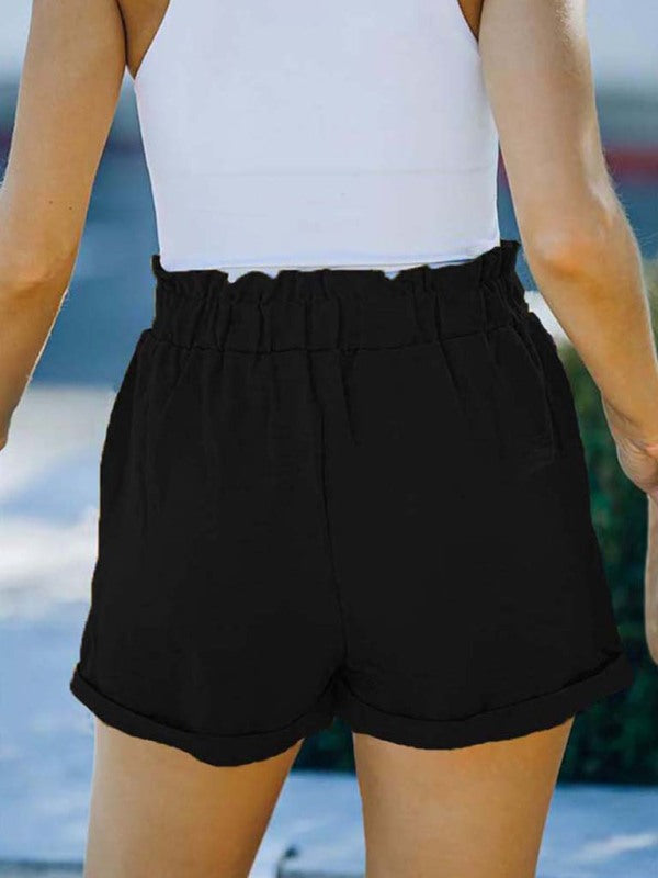 Annie Women's Leisure Solid Woven Shorts for Four Seasons