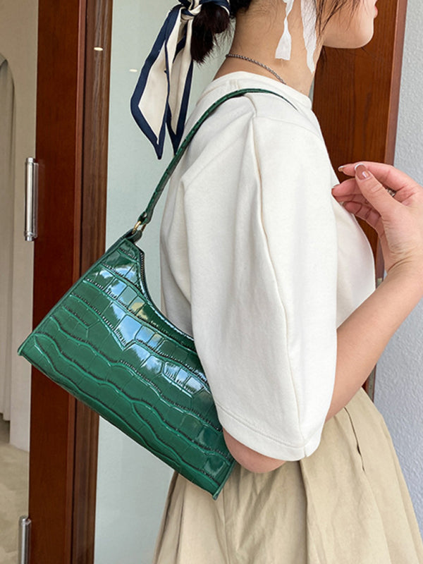 New Fashion Embossed Hand Bag Temperament Stone Pattern Shoulder Bag