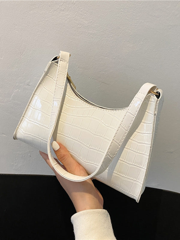 New Fashion Embossed Hand Bag Temperament Stone Pattern Shoulder Bag
