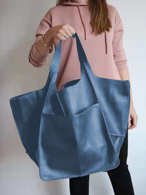 Madison Simple Large Bag Soft Leather Large Capacity One Shoulder Portable Tote Bag