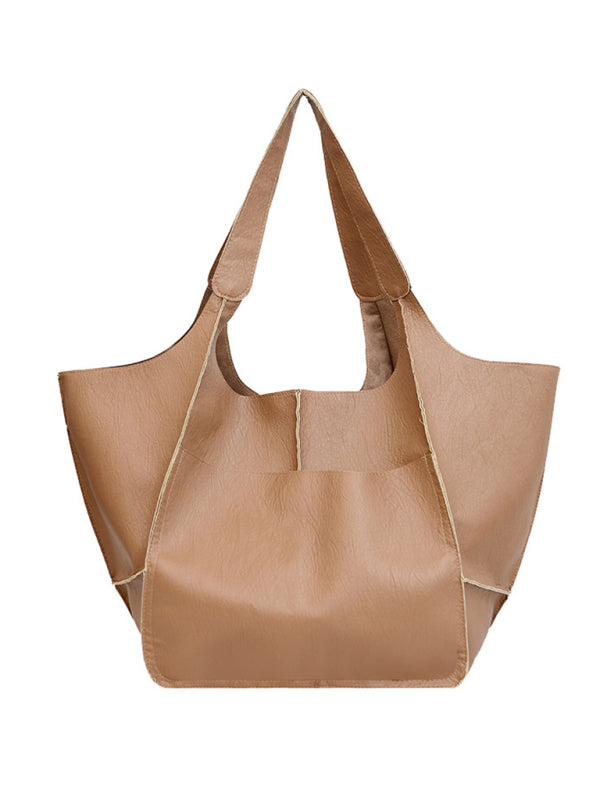 Madison Simple Large Bag Soft Leather Large Capacity One Shoulder Portable Tote Bag