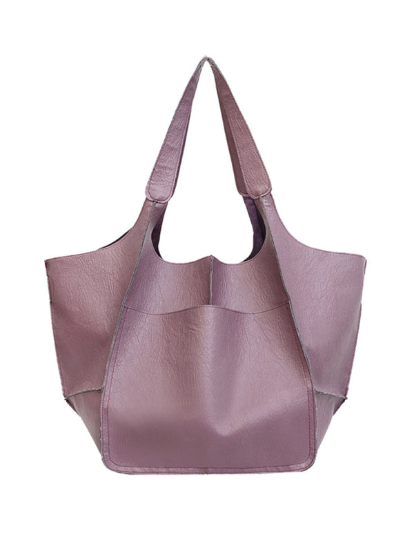 Madison Simple Large Bag Soft Leather Large Capacity One Shoulder Portable Tote Bag