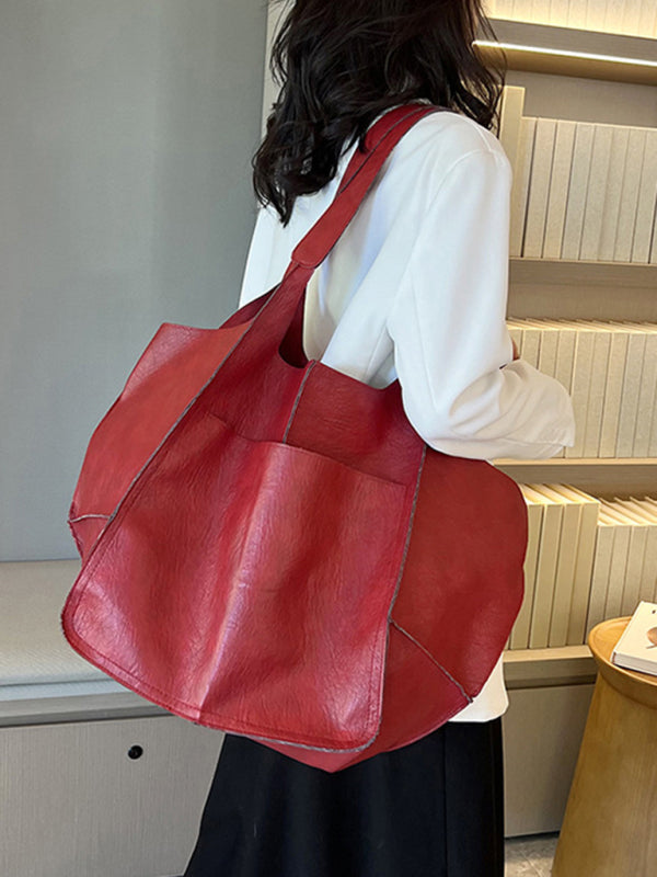 Madison Simple Large Bag Soft Leather Large Capacity One Shoulder Portable Tote Bag