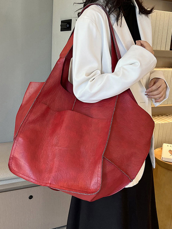 Madison Simple Large Bag Soft Leather Large Capacity One Shoulder Portable Tote Bag