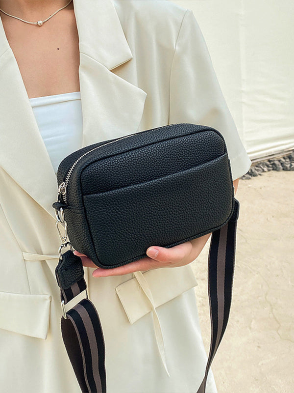 Solid Color PU Messenger Bag Women's Small Bag Ladies Shoulder Bag Small Square Bag