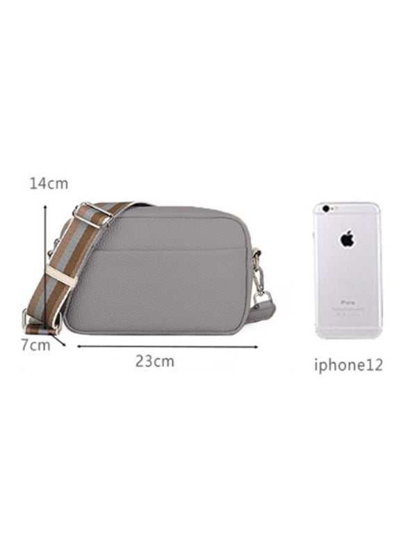 Solid Color PU Messenger Bag Women's Small Bag Ladies Shoulder Bag Small Square Bag