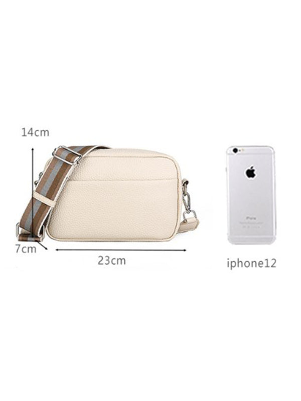 Solid Color PU Messenger Bag Women's Small Bag Ladies Shoulder Bag Small Square Bag