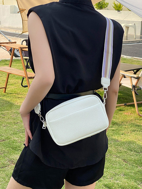 Solid Color PU Messenger Bag Women's Small Bag Ladies Shoulder Bag Small Square Bag