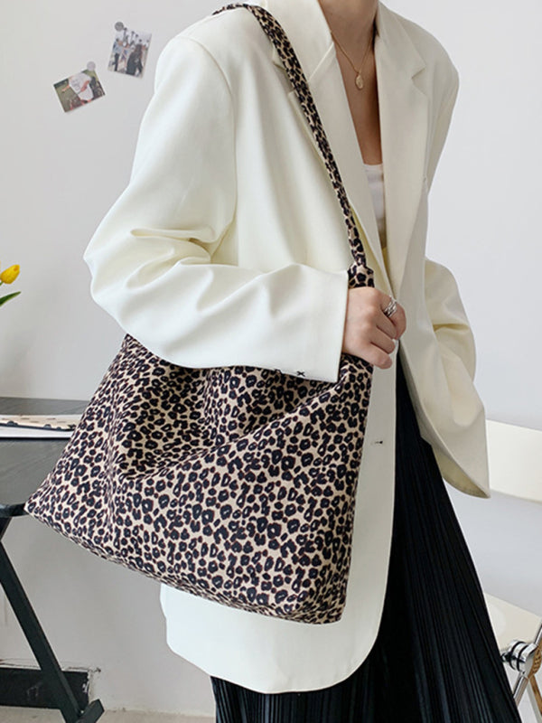 Nova New leopard print shoulder bag canvas shopping bag