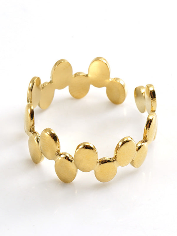 Fashionable And Personalized Retro Style Ring Gold Living Ring