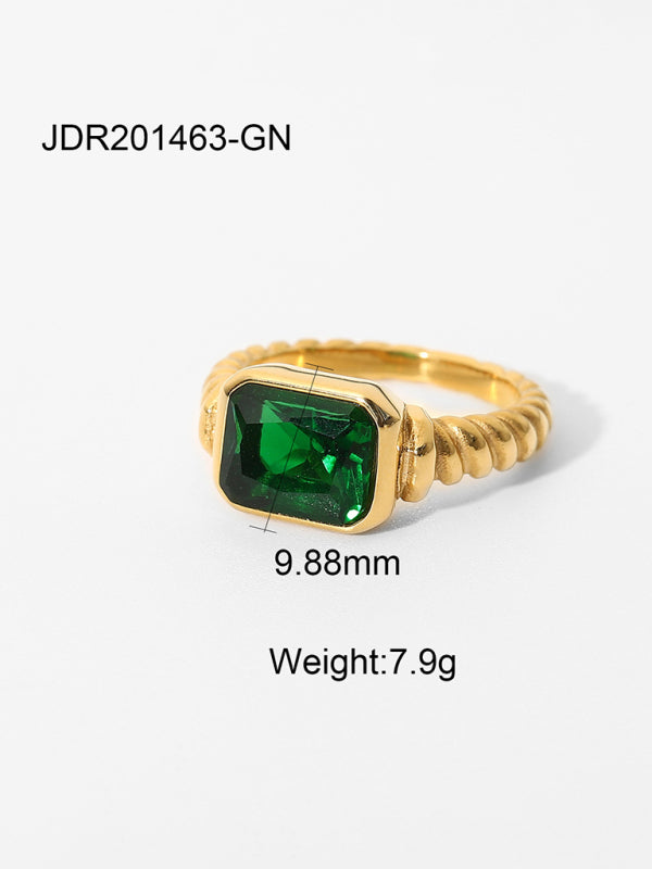 Fashionable Zircon Ring INS Internet Celebrity Ring Pair Ring Jewelry