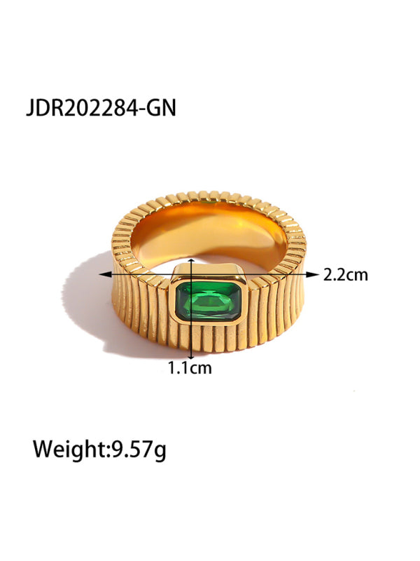 Fashionable Zircon Ring INS Internet Celebrity Ring Pair Ring Jewelry