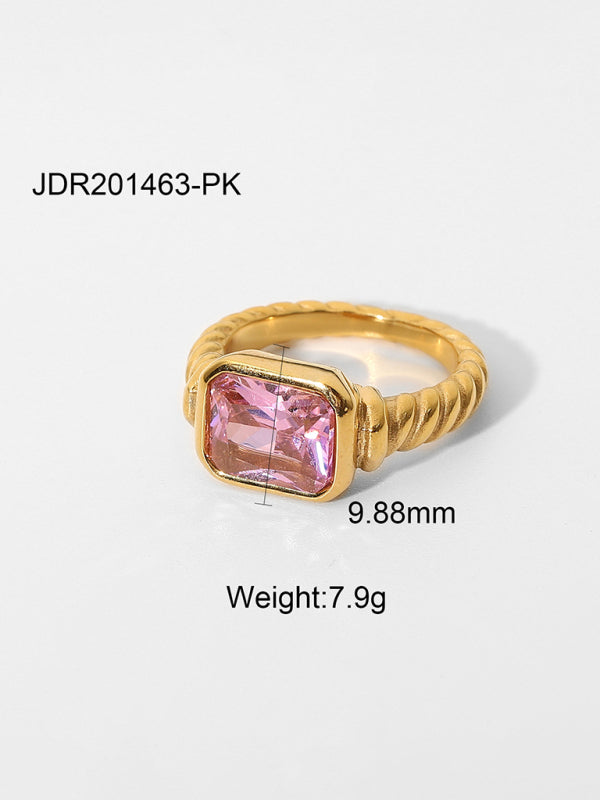Fashionable Zircon Ring INS Internet Celebrity Ring Pair Ring Jewelry