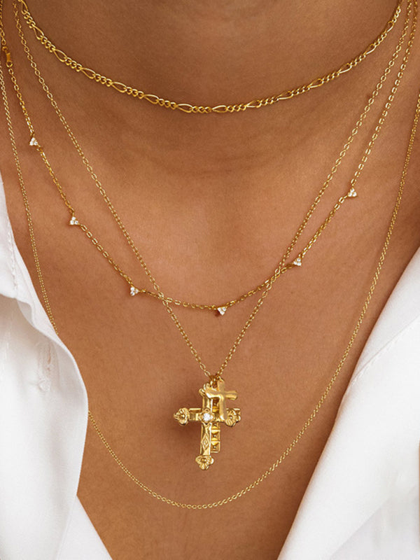 Cross Multi-Layer Pendant Personalized Retro Pendant Jewelry