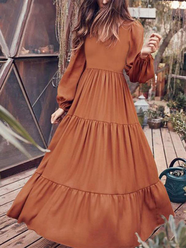 Bette Autumn Temperament Women'S Large Swing Dress