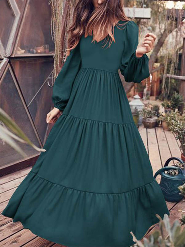 Bette Autumn Temperament Women'S Large Swing Dress