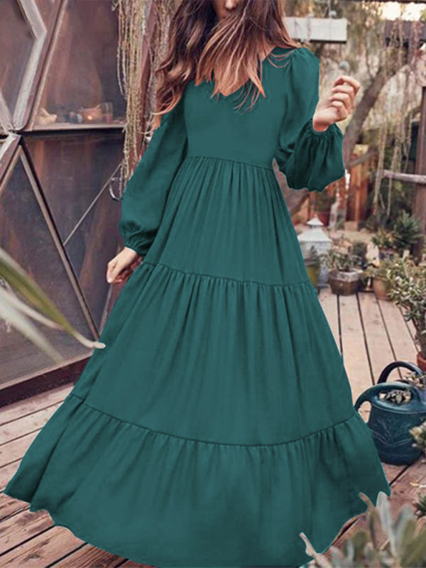 Bette Autumn Temperament Women'S Large Swing Dress