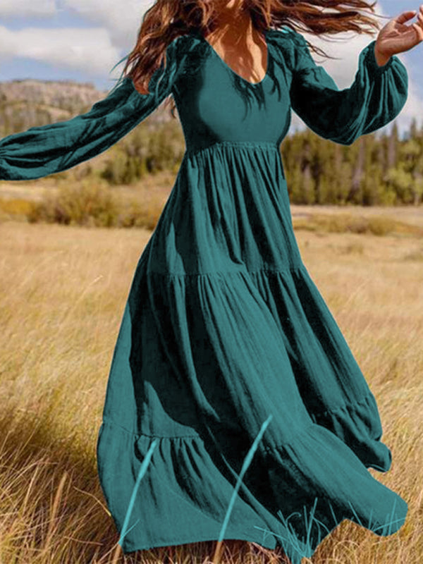 Bette Autumn Temperament Women'S Large Swing Dress