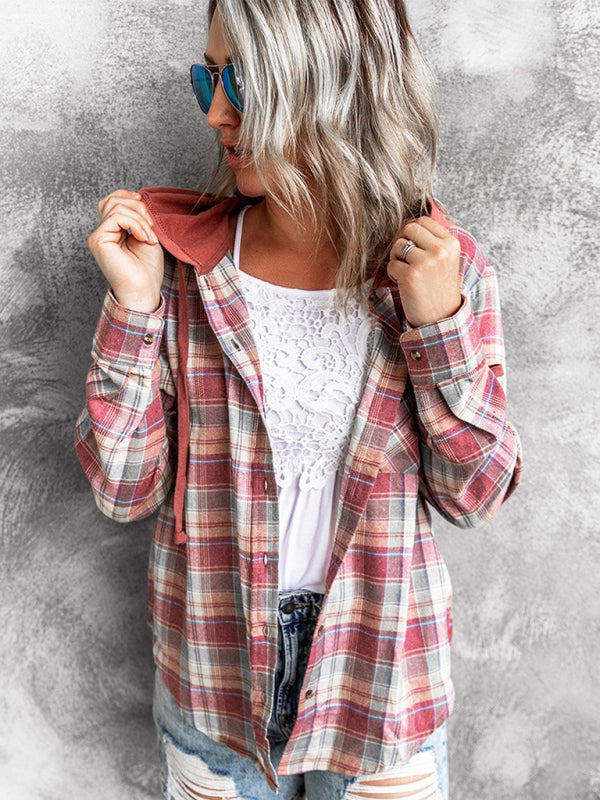 Dianella Women's Hoodie Button-Down Casual Shirt Jacket