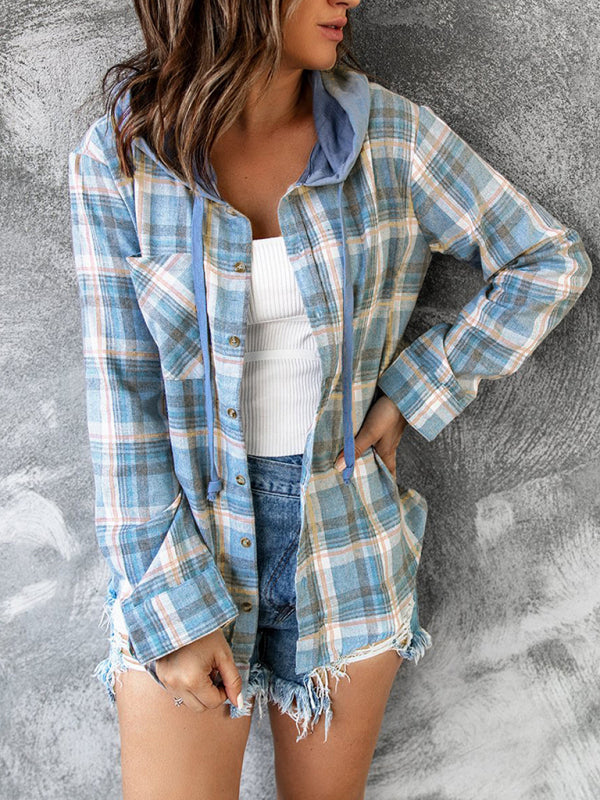 Dianella Women's Hoodie Button-Down Casual Shirt Jacket