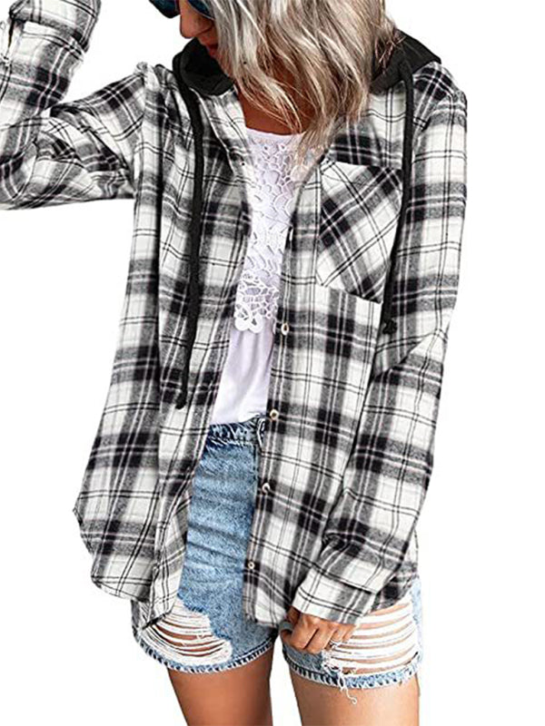 Dianella Women's Hoodie Button-Down Casual Shirt Jacket