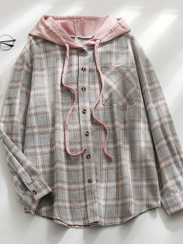 Dianella Women's Hoodie Button-Down Casual Shirt Jacket