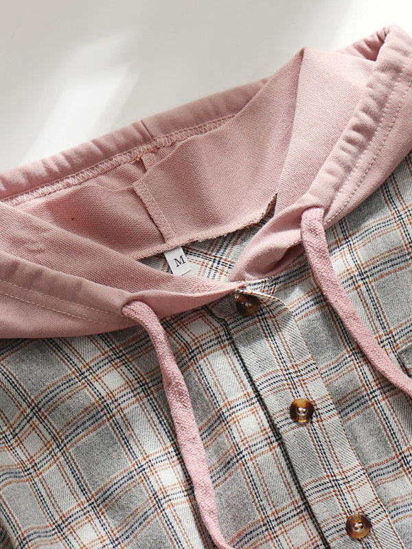 Dianella Women's Hoodie Button-Down Casual Shirt Jacket