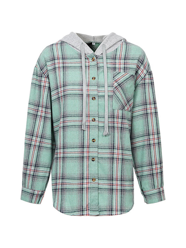 Dianella Women's Hoodie Button-Down Casual Shirt Jacket
