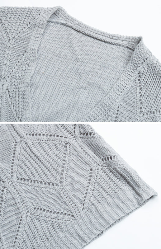 Delilah Ladies Fashion Thin Twist Sweater Cardigan