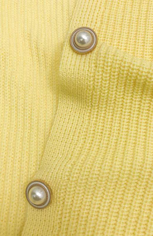 Darlene Candy Color Casual Loose Knit Button Cardigan