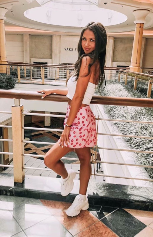Skye Women's High Waist Satin Print A Fashion Sexy Half-Body Skirt